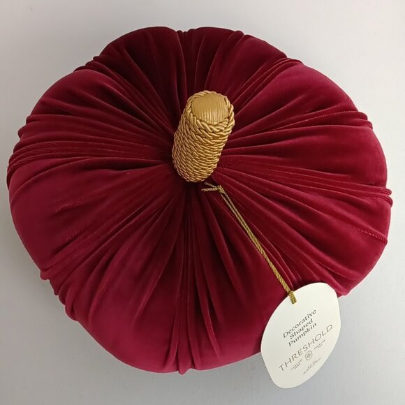 Threshold Decorative Shaped Pillow Pumpkin 12 In X 9 In red - Picture 1 of 6